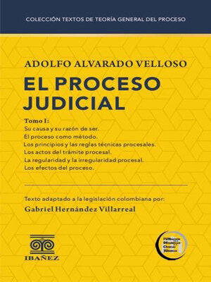 cover image of El proceso judicial. Tomo I